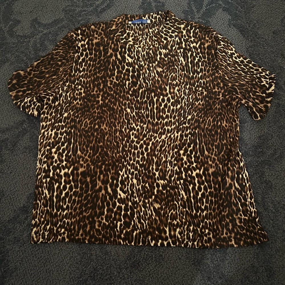 Zara Cheetah Short Sleeve Crop Top